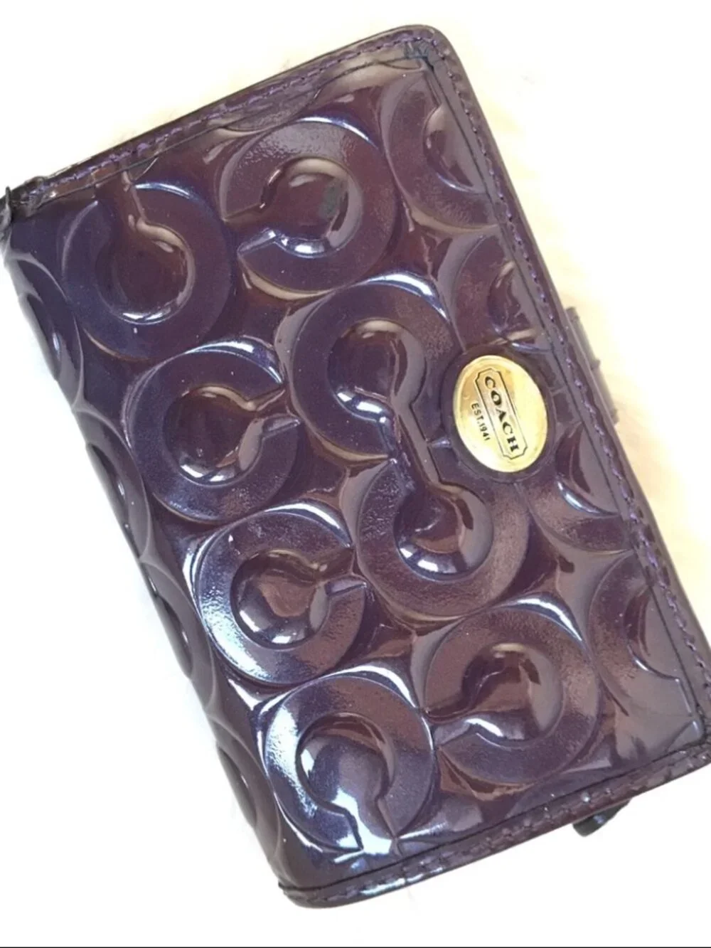 Coach Purple Leather Wallet